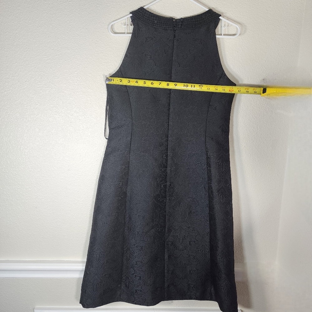 Ann Taylor Women's Black Sequenced  Brocade Floral  Cocktail Dress US Size 6 - Picture 8 of 14